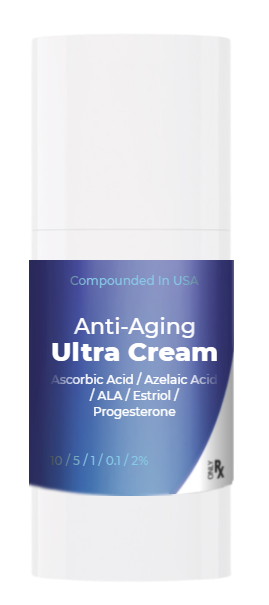 Anti-Aging Ultra Cream -Ascorbic Acid - Azelaic Acid - ALA - Estriol - Progesterone - NBM